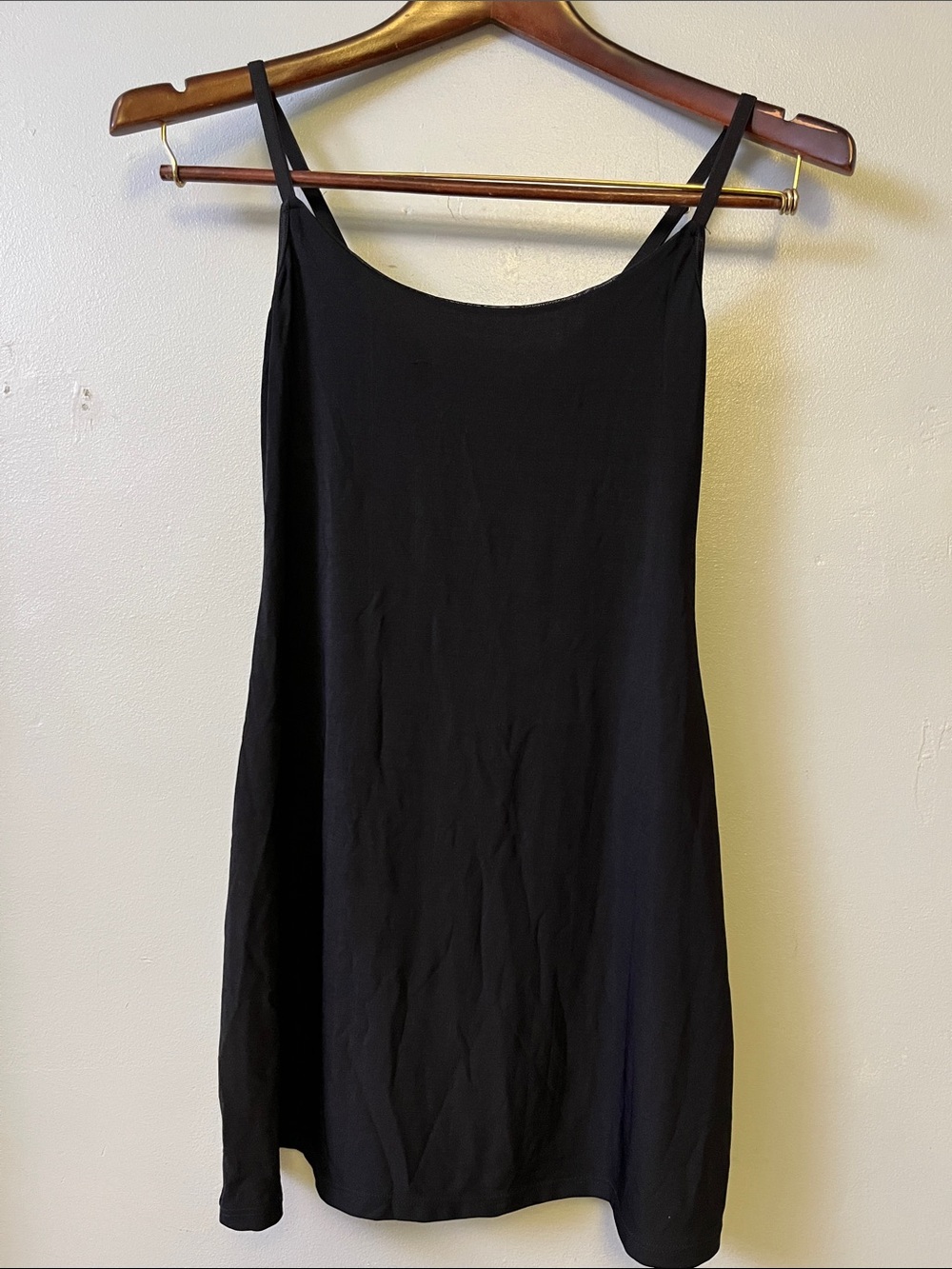 Victoria's Secret Black Slip Dress with Spaghetti Straps
